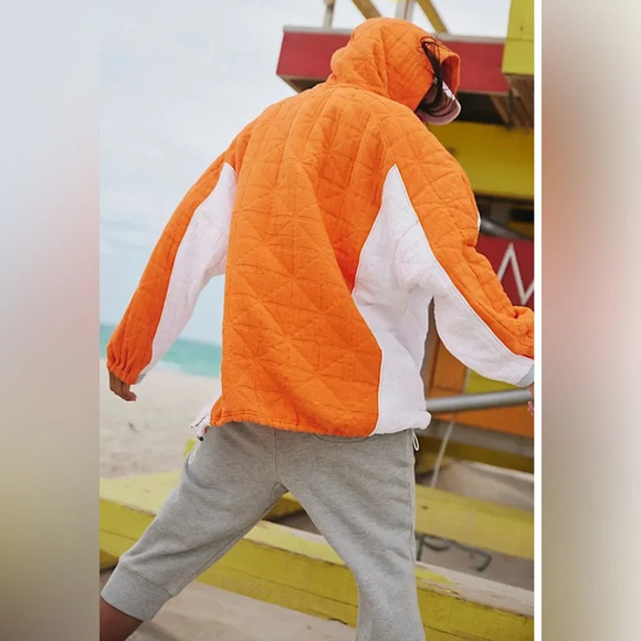 NWOT FP Movement Trapped in Paradise Colorblock Hoodie Pullover - Picture 6 of 9